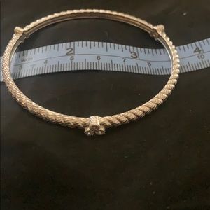 Judith Ripka 925CZ bangle bracelet with design
